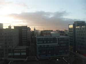 Glasgow, early in the morning