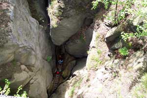 Tief unten die Wolfsschlucht