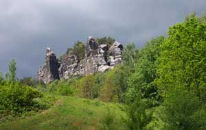 Felsmassiv bei Rathen